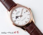 Rolex Datejust Moonphase Swiss 8217 Watches - Rose Gold White Face